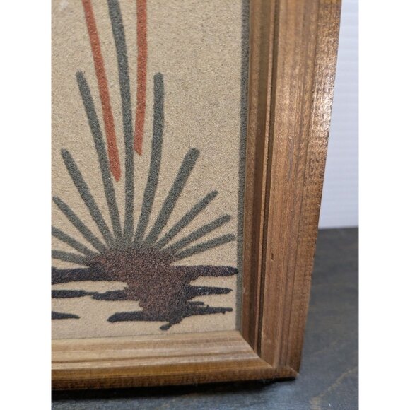 Vtg. M. Goldtooth Framed Navajo Sand Painting Signed  9.5" X9.5" Native American - Picture 9 of 16